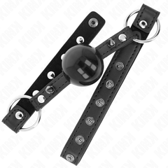 KINK - 4 CM BALL GAG WITH RIVET TIP AND SNAP LOCK 65 x 2 CM