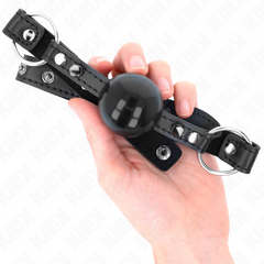 KINK - 4 CM BALL GAG WITH RIVET TIP AND SNAP LOCK 65 x 2 CM