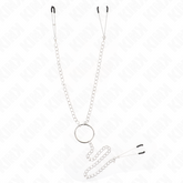 KINK - PINÇAS TRIPLAS PARA BICOS E CLITÓRIS COM CORRENTE MODELO 1