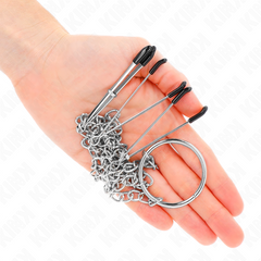 KINK - TRIPLE NIPPLE AND CLITORIS CLAMPS WITH CHAIN MODEL 1