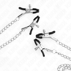 KINK - 4 ADJUSTABLE NIPPLE AND CLITORIS CLAMPS SILVER