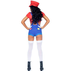 LEG AVENUE - SEXY MARIO BROS COSTUME RED/BLUE M