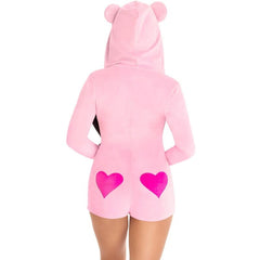 LEG AVENUE - PINK VELVET BEAR BODYSUIT M