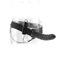 FETISH FANTASY SERIES - 19 CM HOLLOW VIBRATING STRAP-ON BLACK