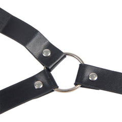 SUBBLIME - 953720 BONDAGE LEATHER STRAPS BREAST CLAMPS BLACK ONE SIZE