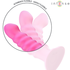 INTENSE - CINDY VIBRADOR TAMANHO L DESIGN ESPIRAL 10 VIBRAÇÕES ROSA CONTROLE REMOTO
