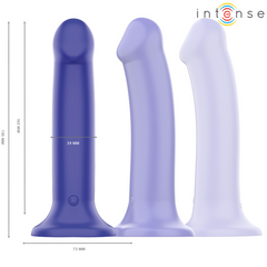 INTENSE - VICTORIA VIBRADOR COM VENTOSA 10 VIBRAÇÕES AZUL ESCURO CONTROLE REMOTO