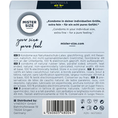 MISTER SIZE - CONDOM SIZE S 49 MM (3 UNITS)