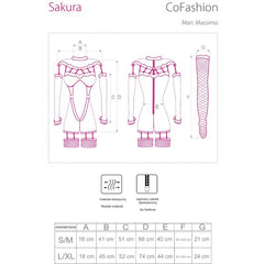 LIVCO CORSETTI FASHION - SAKURA CF 90357 MACACÃO + LUVAS COMPRIDAS + CINTO-LIGA PRETO L/XL