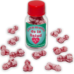 SPICY DIABLO - 12 HEALTHY PENIS-SHAPED SWEETS STRAWBERRY/CHERRY