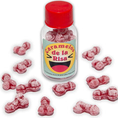 SPICY DIABLO - 12 PENIS SHAPED LAUGHTER CANDIES STRAWBERRY/CHERRY