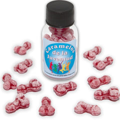 SPICY DEVIL - 12 YOUTH SWEETS PENIS SHAPE STRAWBERRY/CHERRY