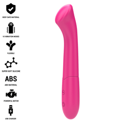 INTENSE - PATY VIBRATOR 19 CM FLEXIBLE 10 VIBRATIONS MODEL 2 PINK