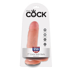 KING COCK - 7 DILDO MEAT WITH BALLS 17.8 CM