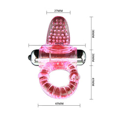 BAILE - SWEET ABS 10 RHYTHMS PINK VIBRATING RING PENIS RING