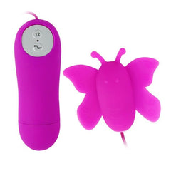 BAILE - LOVE EGGS BUTTERFLY CLITORAL STIMULATOR 12 SPEED PURPLE REMOTE CONTROL