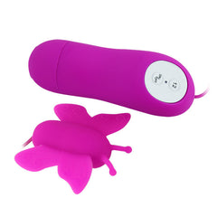 BAILE - LOVE EGGS BUTTERFLY CLITORAL STIMULATOR 12 SPEED PURPLE REMOTE CONTROL