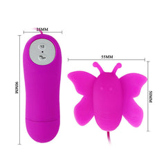 BAILE - LOVE EGGS BUTTERFLY CLITORAL STIMULATOR 12 SPEED PURPLE REMOTE CONTROL