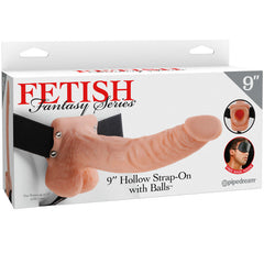 FETISH FANTASY SERIES - 9 HOLLOW STRAP-ON WITH 22.9CM FLESH BALLS