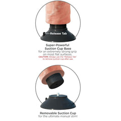 KING COCK - VIBRANT DILDO 25.5 CM NATURAL