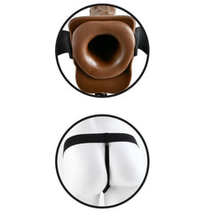 FETISH FANTASY SERIES - 7 HOLLOW STRAP-ON WITH BALLS