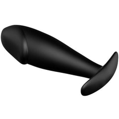 PRETTY LOVE - BLACK SILICONE PENIS SHAPE ANAL PLUG