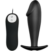 PRETTY LOVE - SILICONE ANAL PLUG PENIS SHAPE AND 12 VIBRATION MODES BLACK