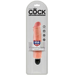 KING COCK - REALISTIC STIFFY VIBRATOR 17.8 CM NATURAL