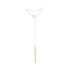 JEWELLERY - MAGNIFICENT METAL NECKLACE WITH GOLDEN FRINGES