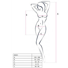 PASSION - MULHER BS025 BODYSTOCKING VESTIDO BRANCO ESTILO TAMANHO ÚNICO