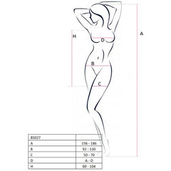 PASSION - WOMEN BS027 BODYSTOCKING WHITE DRESS ONE SIZE STYLE