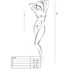 PASSION - WOMAN BS035 BODYSTOCKING PRETO TAMANHO ÚNICO