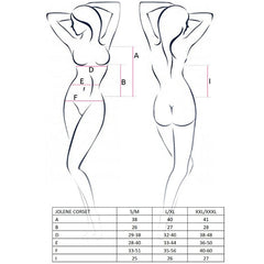 PASSION - WOMAN JOLENE BLACK CORSET SIZE L/XL