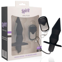 SPIRIT - BLACK REMOTE CONTROL BUTT PLUG