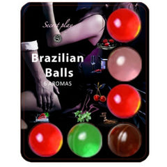 SECRETPLAY - BRAZILLIAN BALLS HOT BALLS LUBRICANT 6 UNITS