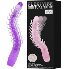 BAILE - FLEXI VIBE SENSUAL SPINE FOLDING VIBRATING DILDO PURPLE 23.5 CM