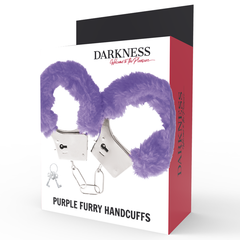 DARKNESS - PURPLE LINING METAL HANDCUFFS