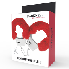 DARKNESS - RED LINING METAL HANDCUFFS