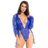 LEG AVENUE - BLUE TEDDY AND ROBE S
