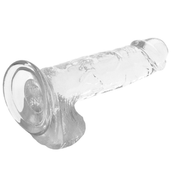 X RAY - TRANSPARENT DILDO WITH BALLS 20 CM -O- 4.5 CM