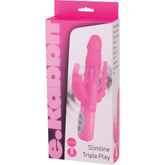 SEVEN CREATIONS - E RABBIT SLIMINE TRIPLE PLAY PINK TRIPLE STIMULATION VIBRATOR