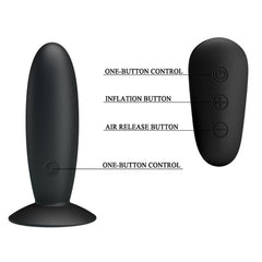 MR PLAY - BLACK ANAL PLUG WITH REMOTE CONTROL AND VIBRATION