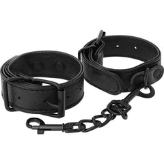 DARKNESS - FINE AND WIDE TEXTURED HANDCUFFS