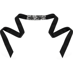 COQUETTE CHIC DESIRE - BLACK LACE MASK WITH RIBBON