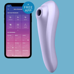 SATISFYER - DUAL PLEASURE MAUVE AIR PULSE VIBRATOR