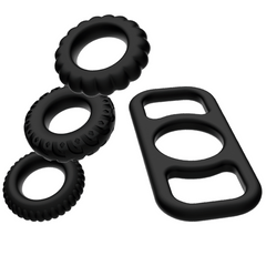ADDICTED TOYS - 4 PIECE COCK RING SET