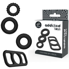 ADDICTED TOYS - 4 PIECE COCK RING SET