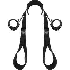 FETISH SUBMISSIVE - OPEN LEGS POSITION WITH NOPRENE LINING HANDCUFFS