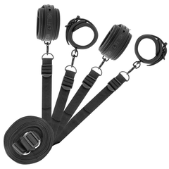 FETISH SUBMISSIVE - NOPRENE LINING HANDCUFFS AND TIE SET