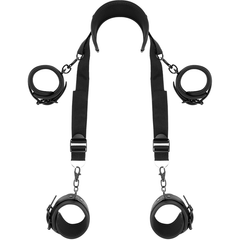 FETISH SUBMISSIVE - MASTER POSITION WITH 4 NOPRENE LINED HANDCUFFS